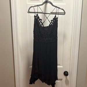 Free People Black Lace Dress